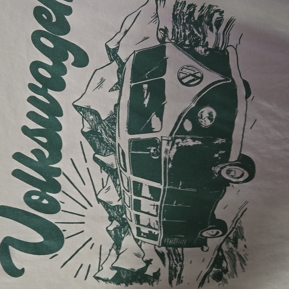 Volkswagen Cream and Green Men's T-Shirt - Picture 6 of 8